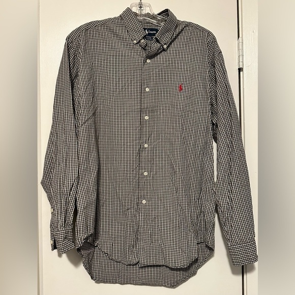 Ralph Lauren Men’s Marlowe long sleeve button up brown size M - Picture 2 of 4